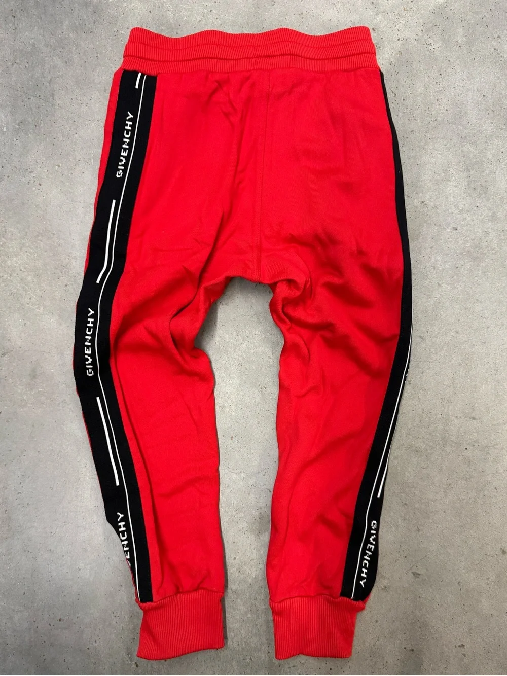 Givenchy Kids Red Logo Track Pants Size 6 Slim Fit